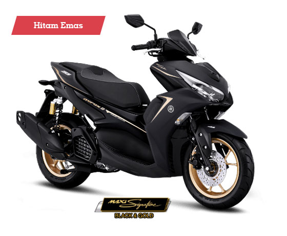 Warna Aerox 155 Connected ABS Maxi Signature Black Gold